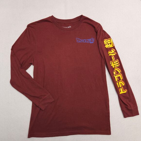 Dragon Ball Anime Long Sleeve Casual Graphic T Shirt Adult Mens Size S Brown - Picture 2 of 10
